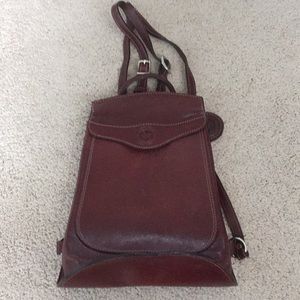 Leather backpack